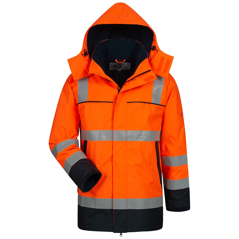 Elysee 23472 AARO Multinorm high visibility parka orange/navy S-3XL