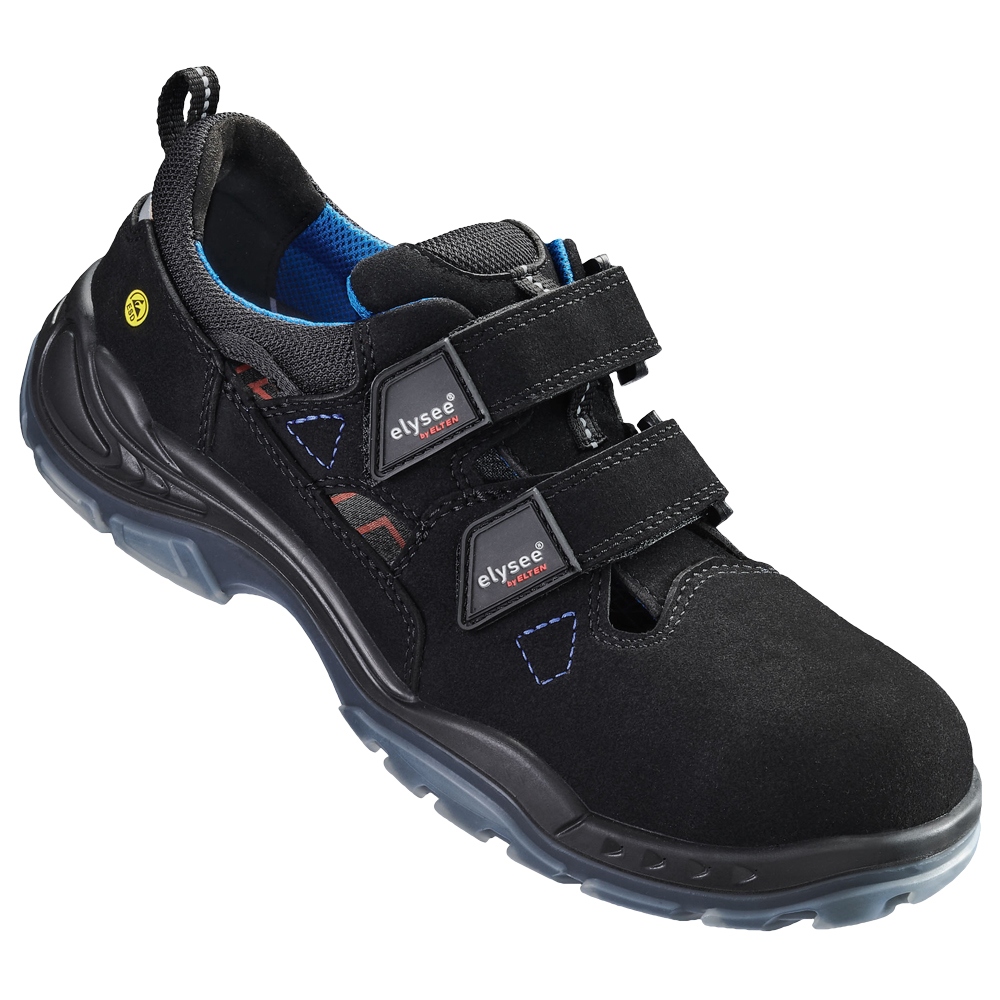 Safety sandals black/blue S1P SRC 36-49, Elysee 31730 GOCH