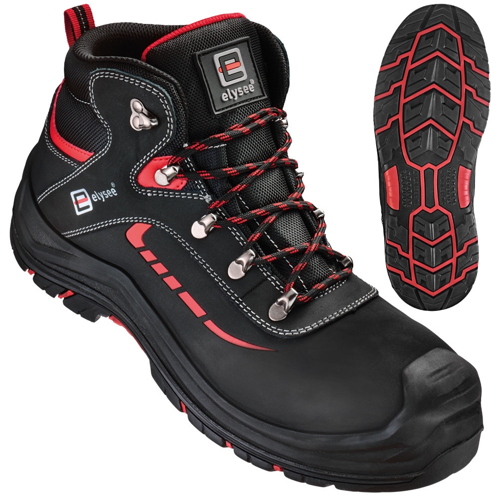 Lace-Up safety boots black / red S3S HRO Elysee 34320 LIPARI