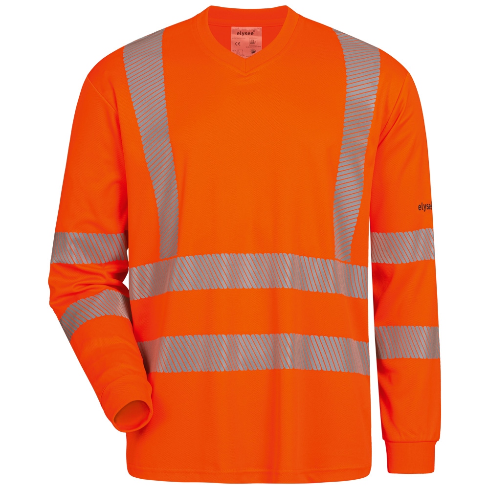 High visibility UV- long sleeve shirt orange S-4XL, Elysee 23496