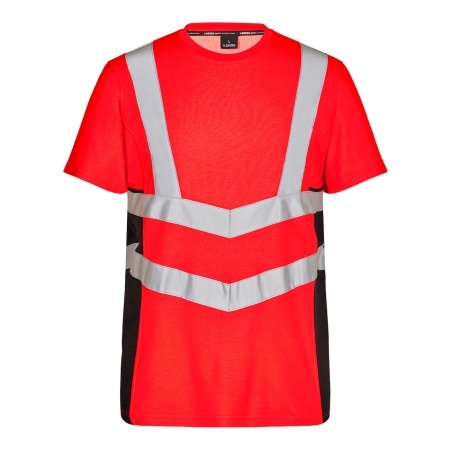 Engel 9544-182 Modern high visibility T-Shirt red/black XS-6XL
