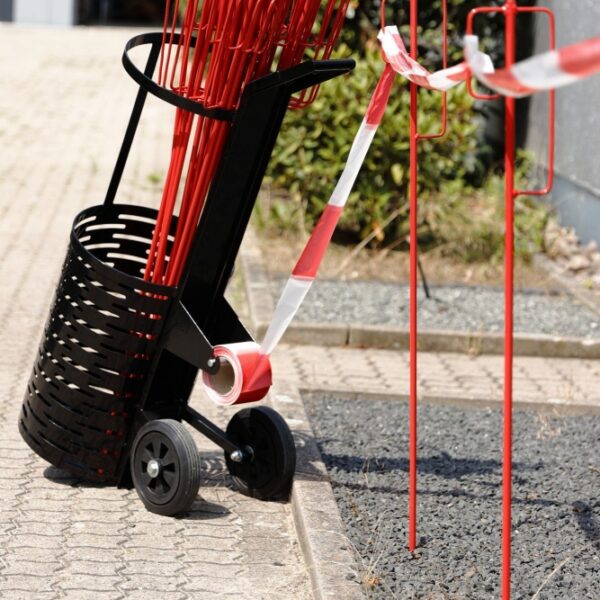 CRASH STOP EPS-TG-AMD Steel impact Posts (40 pcs) with transport rack