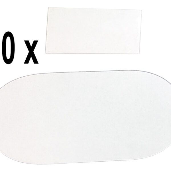 Replacement visor set with 10 inner and 10 outer panes for Climax 420