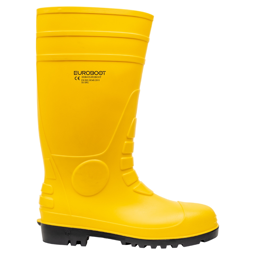 EUROBOOT 35364 PVC safety boots PVC S5 SRC yellow EN ISO 20345