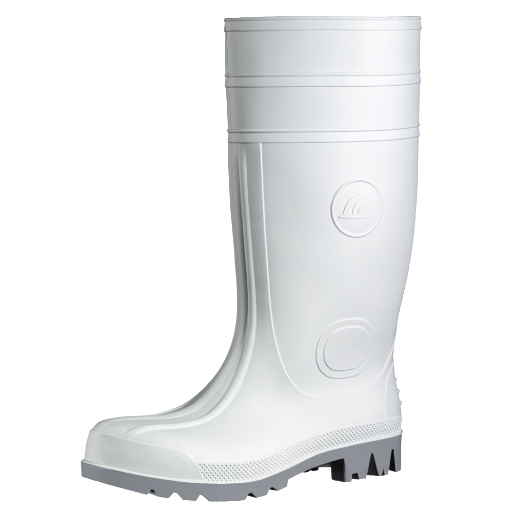 Steel toe PVC Work Gumboots white/gray 37-48 S4 SRA, Euromax 35472