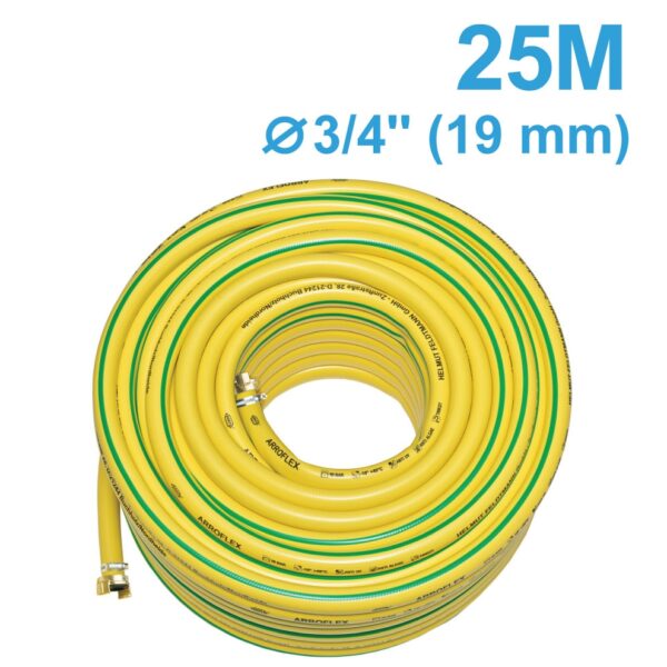 Evertec 6326 ARROFLEX Reinforced PVC garden water hose 19mm(3/4'') 25m