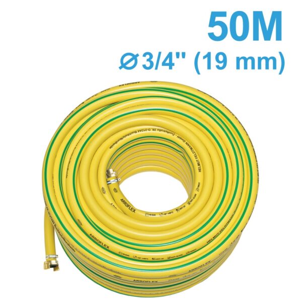 Evertec 6326 ARROFLEX Reinforced PVC garden water hose 19mm(3/4'') 50m