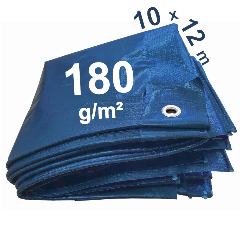 F-84332/1012 Blue PE-tarpaulin 180g/m² 10m x 12m