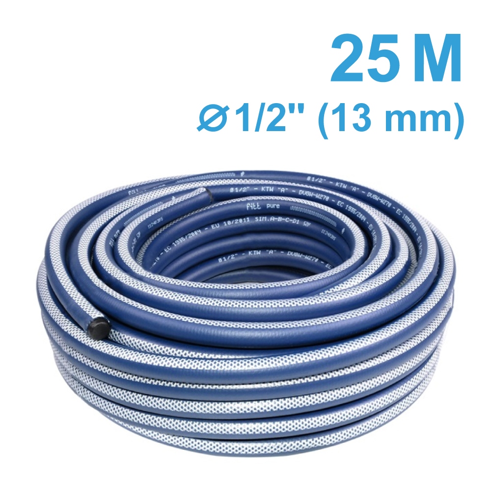 Fitt PURE Drinking Water Hose TPE, food grade certified, 1/2 inch, 25m
