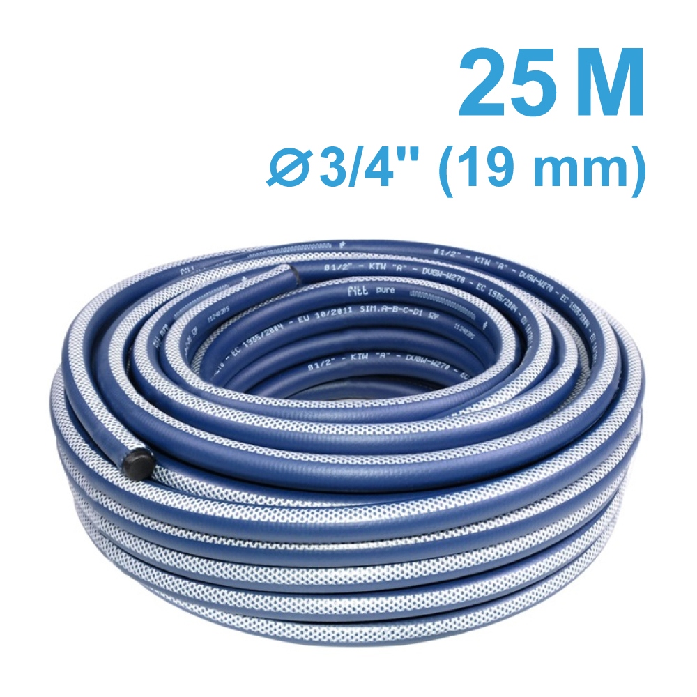 Fitt PURE Drinking Water Hose TPE, food grade certified, 3/4 inch, 25m