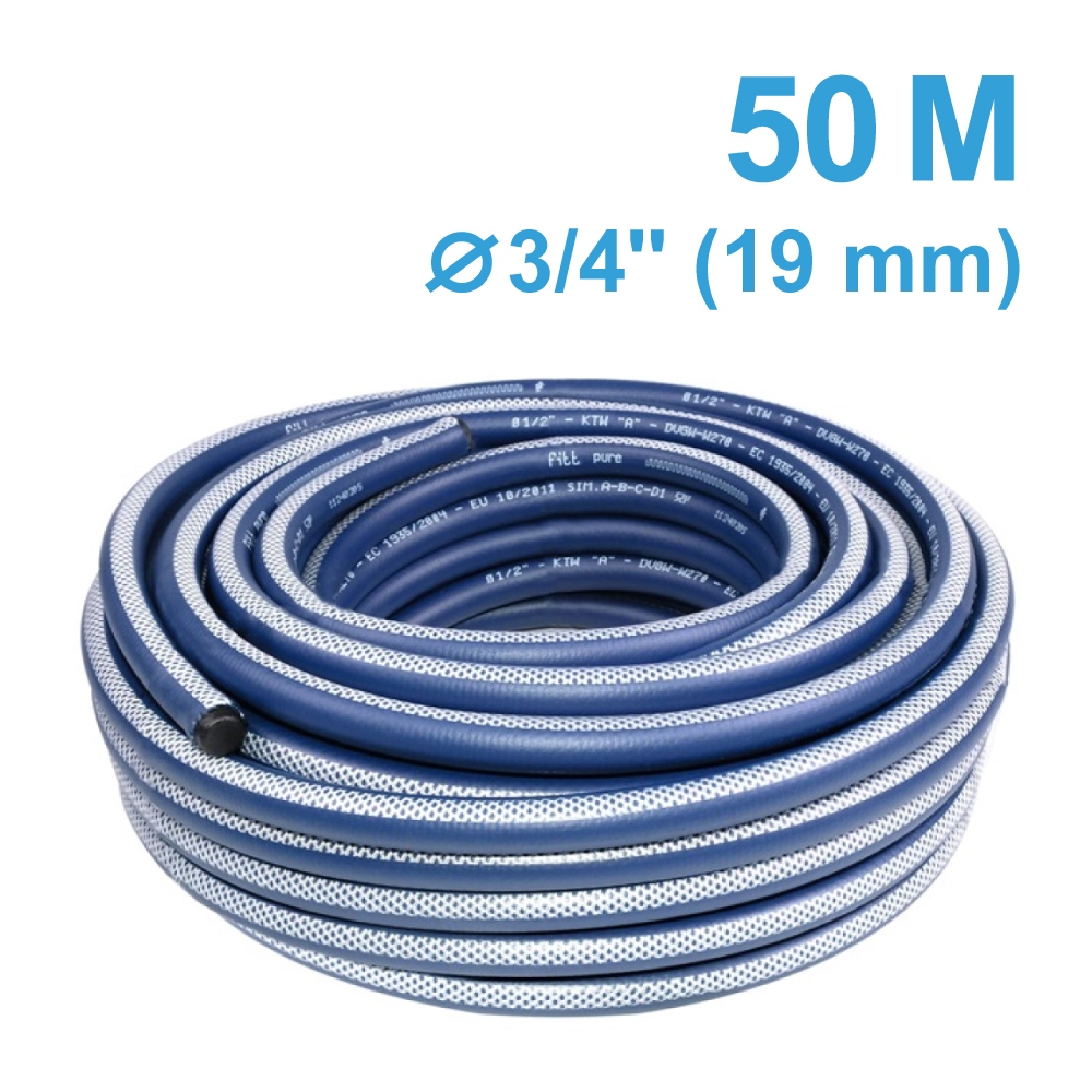 Fitt PURE Drinking Water Hose TPE, food grade certified, 3/4 inch, 50m