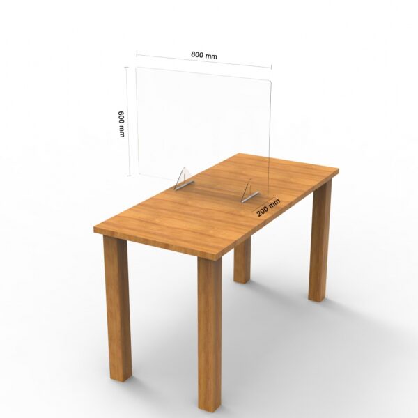 Cough proof protection screen for the workplace 80x60 cm