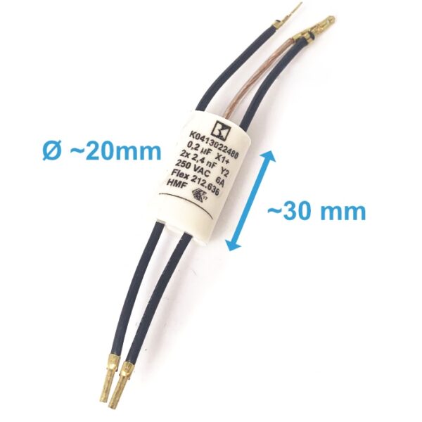 Flex 212.636 capacitor K0413022480 X1Y 0,22µF