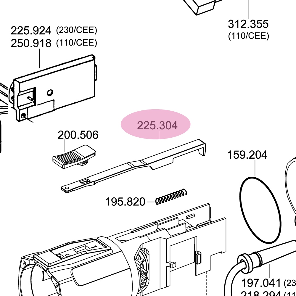 FLEX 225.304 Switch bar - original spare part