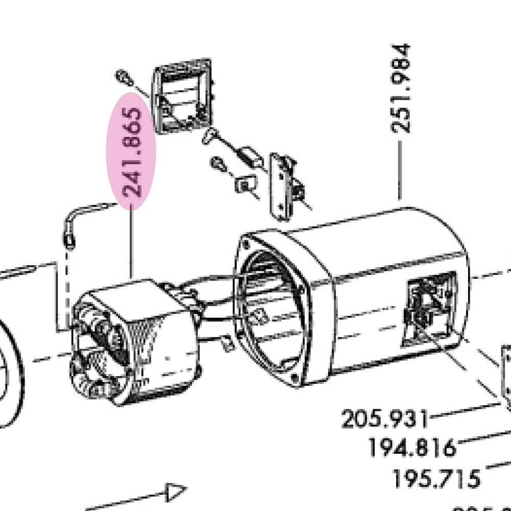 FLEX 241.865 Magnetic field 230/CEE LK603VR - original spare part