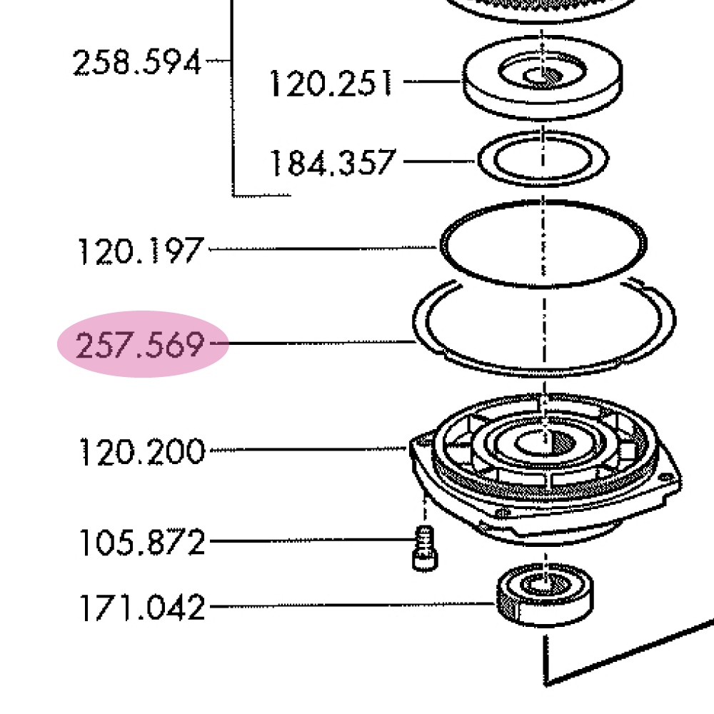 FLEX 257.569 Distance washer - original spare part