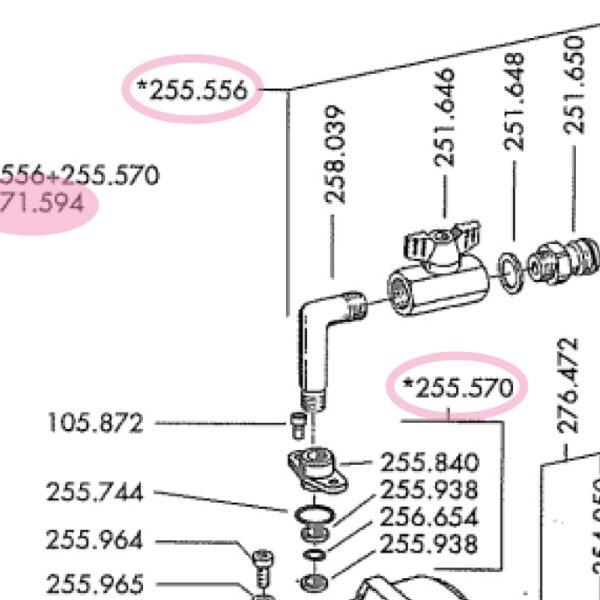 Flex 271.594 Water feed - original spare part