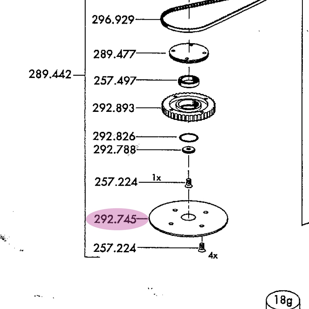 FLEX 292.745 Velcro disk - original spare part