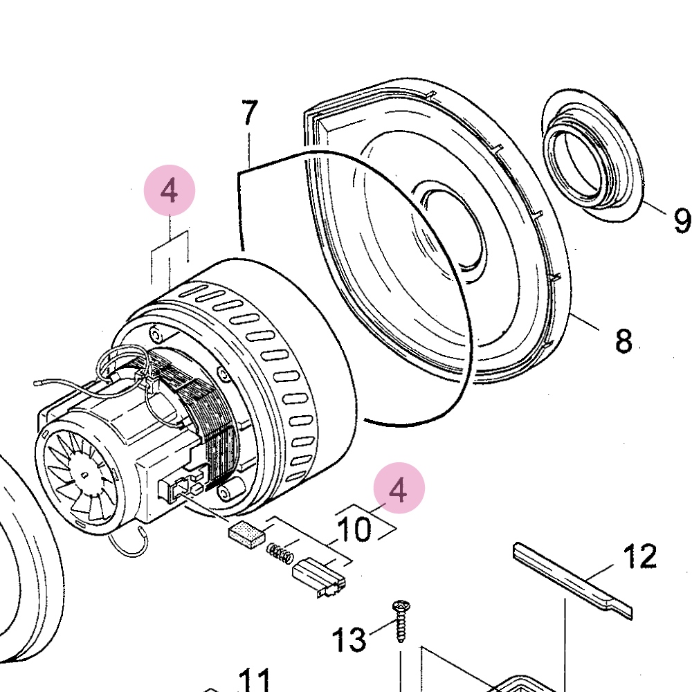 FLEX 297.844 Motor S36 - original spare part