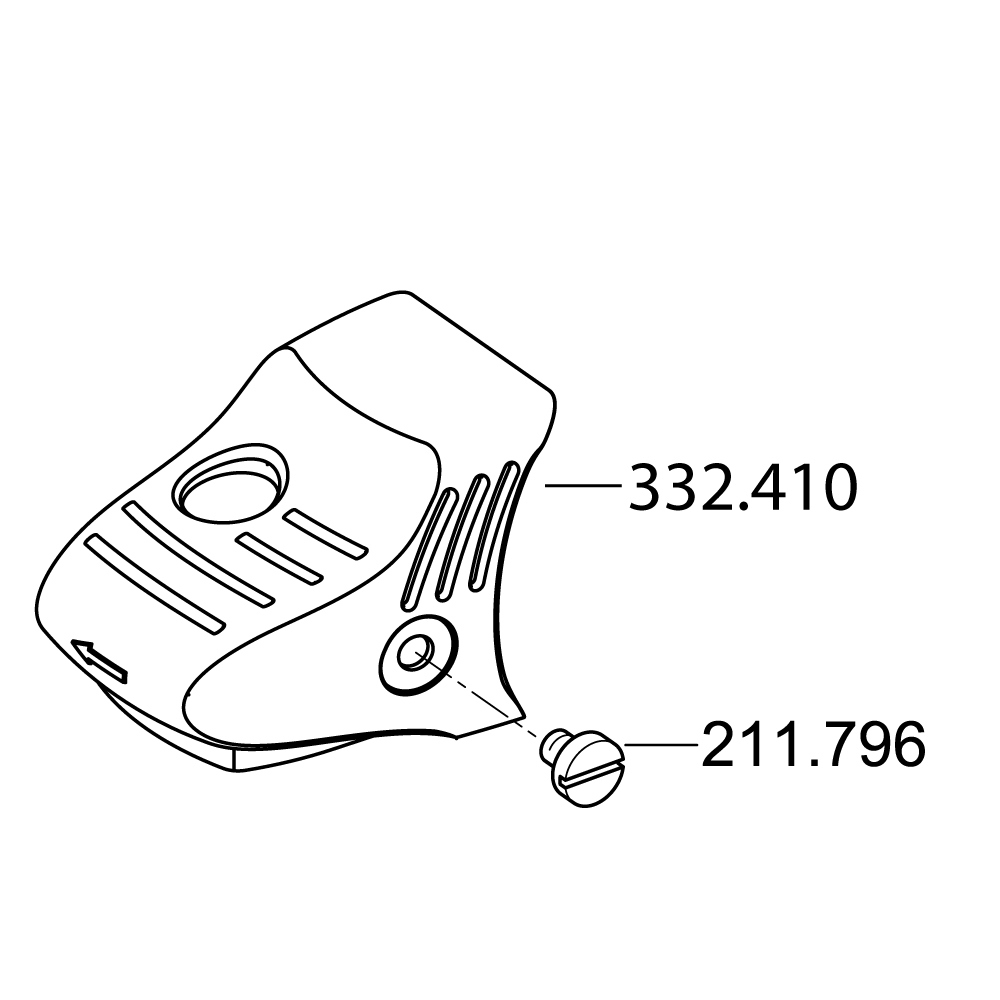 Flex 332.410 Hood black XC3401 - original spare part