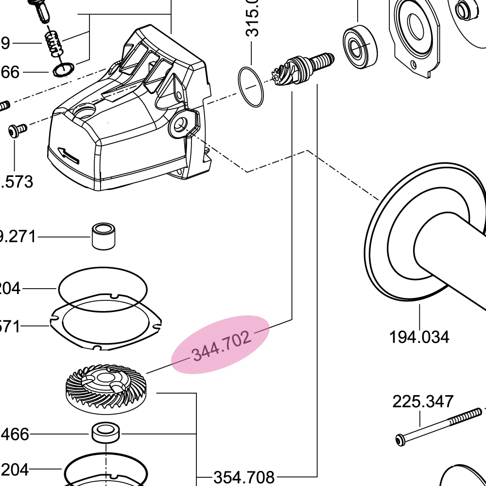FLEX 344.702 Gear set 1506 - original spare part