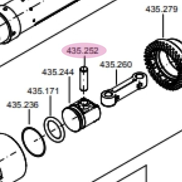 Flex 435.252 Piston pin CHE 4-32 - original spare part