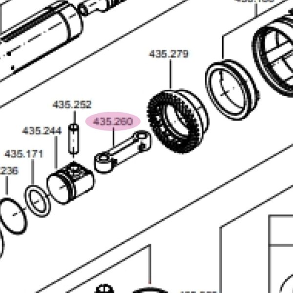 Flex 435.260 Connecting rod CHE 4-32 - original spare part