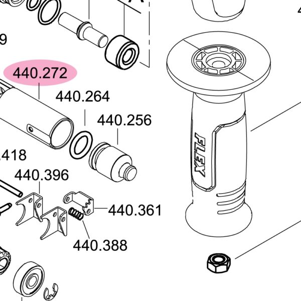 Flex 440.272 Hammer Piston CHE 18.0 EC - original spare part