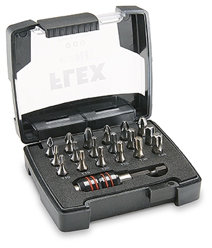 FLEX 455.881 Bit set DB T-Box Set-1 18 pieces and QuickLock bit holder