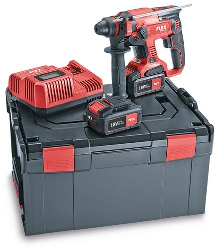 Flex 461.768 CHE 18.0-EC/5.0 Cordless rotary hammer drill in set