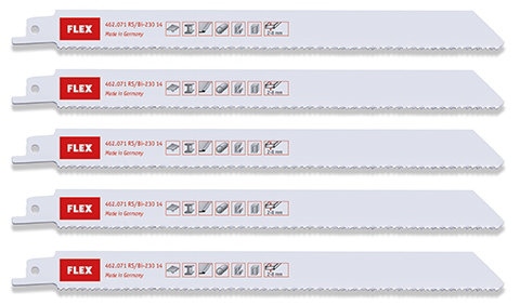 FLEX 462.071Sabre saw blades for metal and sheet material RS/Bi-150 14