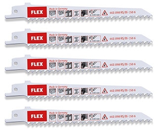 FLEX 462.098 Reciprocating saw blades for metal, timber, plastic RS/Bi