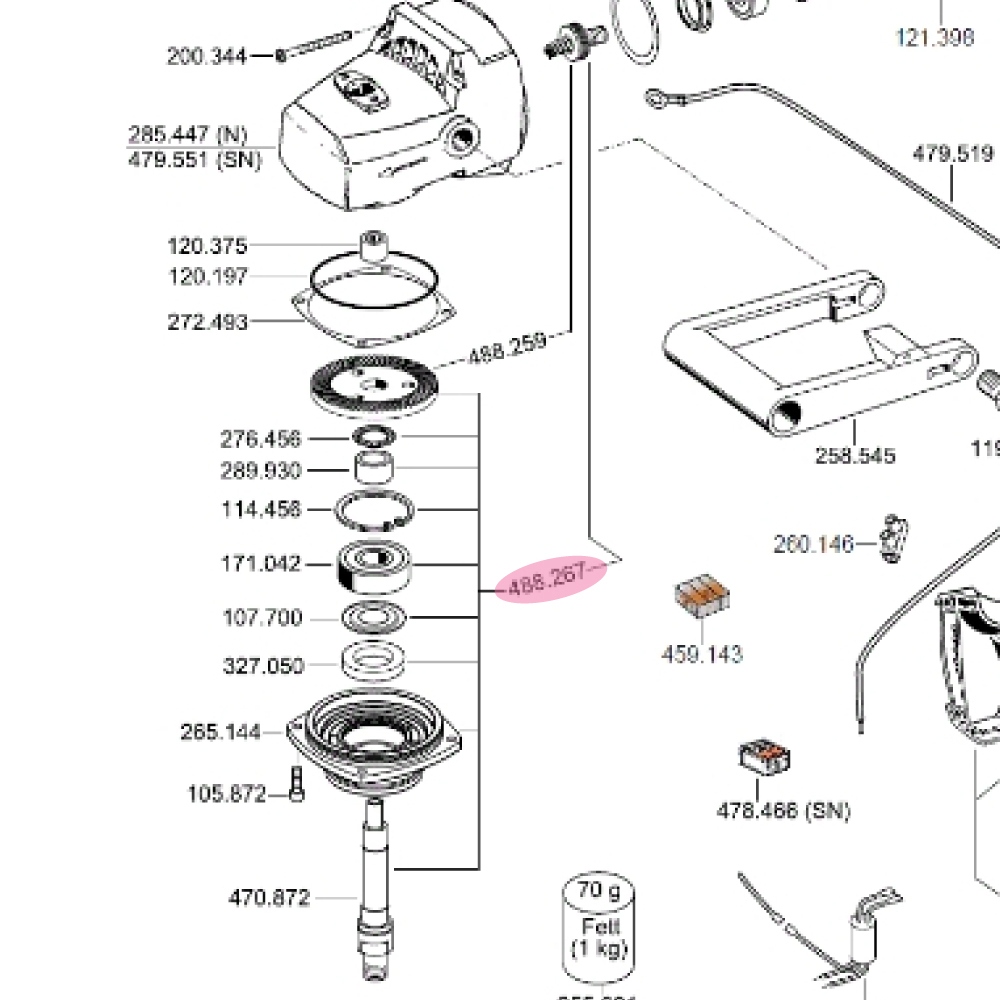 Flex 488.267 Repair Set LW1202N-KH - original spare part