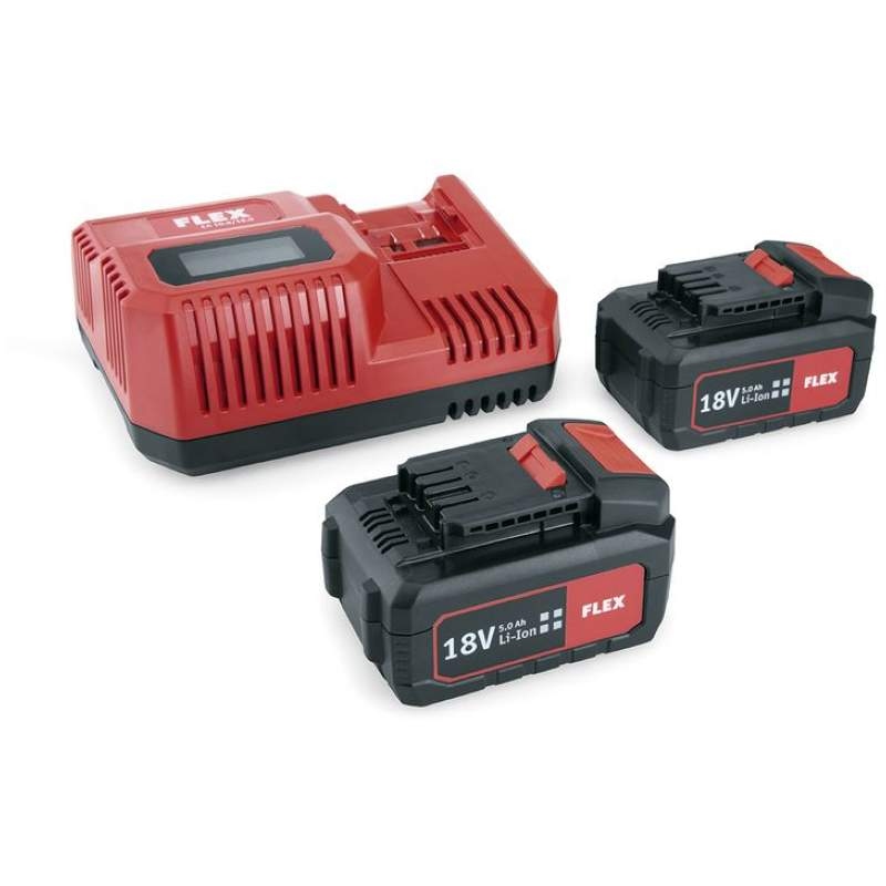 Flex 532.739 Power Set 55 R fast charger 10.8/18V 2 batteries 18V 5Ah