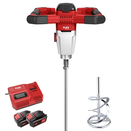 Flex 495.972 MXE 18.0-EC/5.0 2-speed cordless mixer + WR2 120 in set