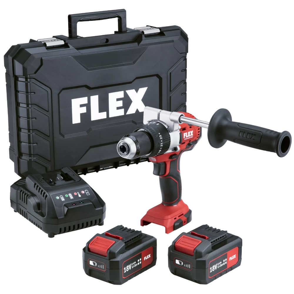 Flex 516.171 PD 2G 18V brushless cordless percussion drill 2x 5.0 Ah