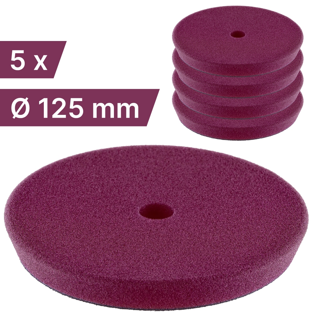 FLEX 532.653 PP-M 125 Polishing sponge Universal medium purple 5 pcs
