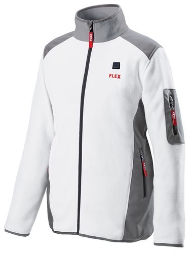 Flex TF Men's battery-powered heating fleece jacket white 10.8/18V