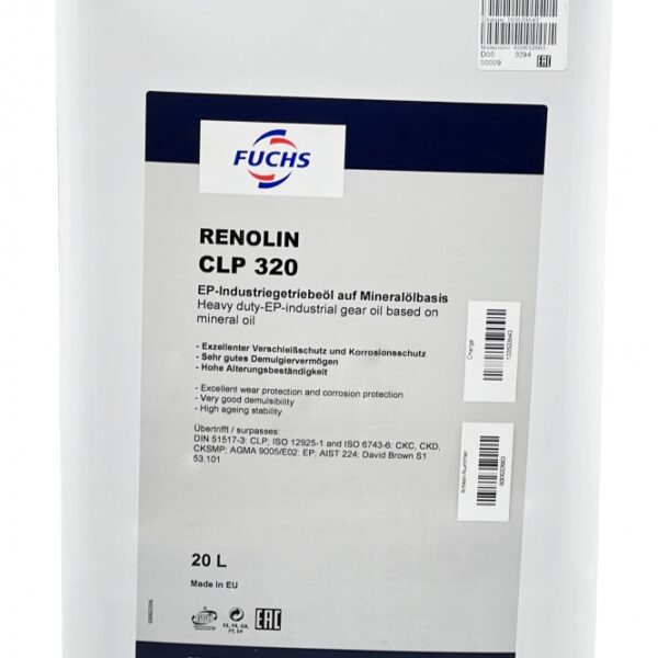 Fuchs Renolin CLP 320 High-performance gear oil 20l canister