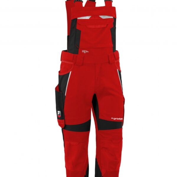Grizzlyskin GIM3702 IRON Lyocell Work dungarees red-black