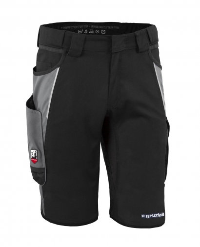 Grizzlyskin GIM3608 IRON Lyocell working short black-grey