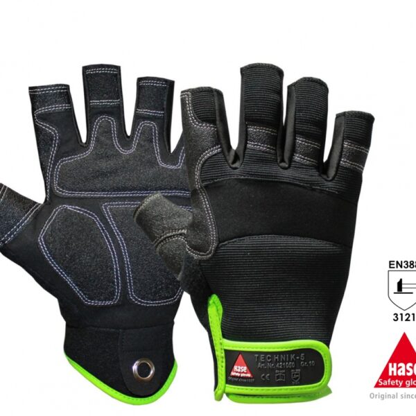 Hase TECHNIK-5 BIKER Safety gloves free fingers