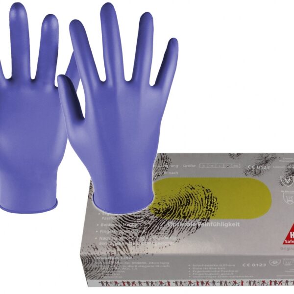 Hase Dresden Lite Box of 100 disposable nitril gloves powder free 8/L