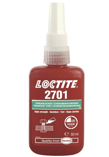 Loctite 2701 Threadlocker for chromated screws high strength 50ml