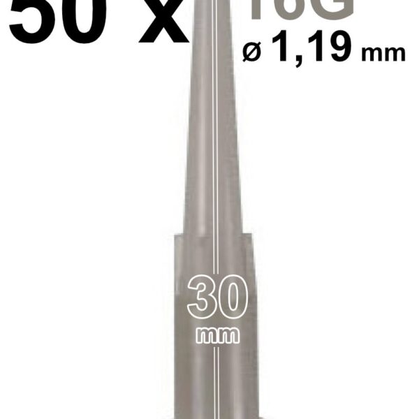 Loctite 97221 Set with 50 tapered tip dispensing needles 16G grey