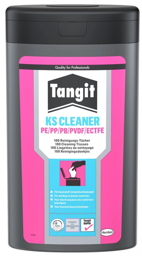 Tangit KS Cleaner for all plastic welded joints, 100 cleaning tissues