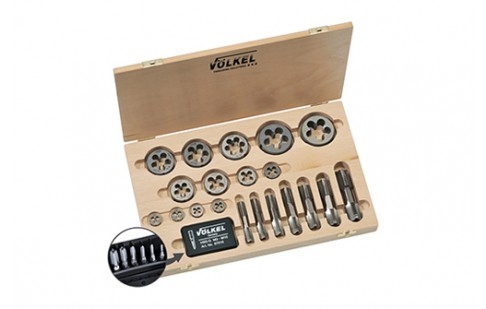 Völkel 48628 HexTap Double ended tap+round dies G (BSP) 1/8-1
