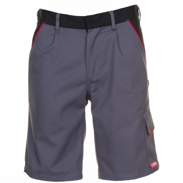 Planam 2372 HIGHLINE Work shorts, comfortable slate/black/red XS-4XL