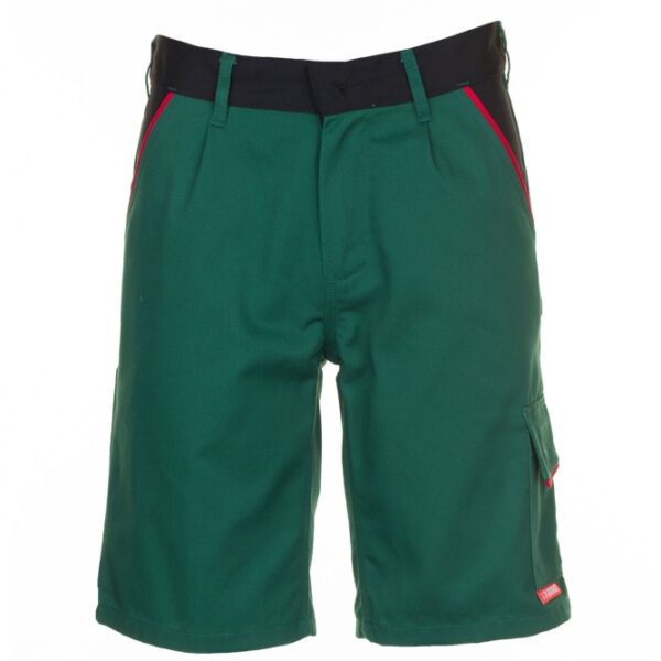 Planam 2375 HIGHLINE Work shorts, comfortable green/black/red