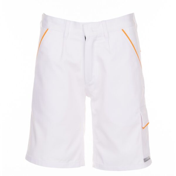 Planam 2377 HIGHLINE Work shorts, comfortable white/yellow XS-4XL